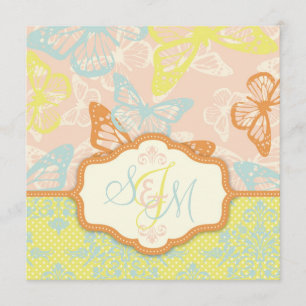 Invitation Carré doux d'invitation de mariage de baisers de