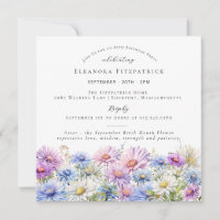 Carré Fleur du mois de naissance de septembre pour
