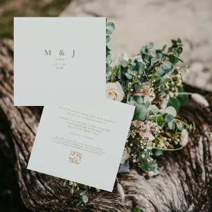 Invitation Carré moderne élégant et simple Mariage II