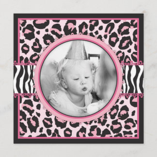 Invitation Carré sauvage 1 d'anniversaire de chose
