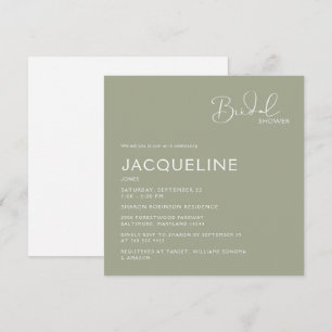 Invitation Carré simple Fête des mariées II