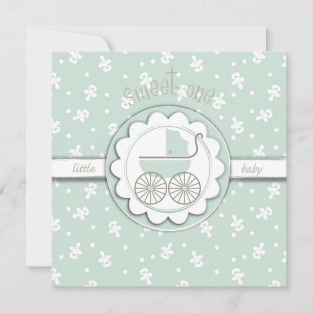 Invitation Carré Sweet One Card (Devant)