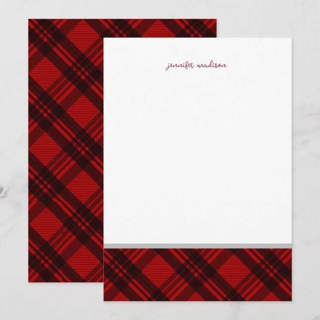 Invitation Carreaux Gingham Rouge Sarcelle Pastel Moderne (Devant / Derrière)