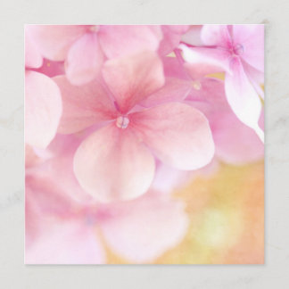 Invitation carrée rose de rêve d'hortensia… - bébé
