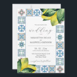 Invitation Carrelage Amalfi & Aquarelle Lemon Wedding Invitat<br><div class="desc">Immergez-vous dans l'essence d'un été italien avec notre faire-part de mariage à thème botanique, présentant un harmonieux mélange de motifs de tuiles Amalfi et de citrons d'aquarelle vibrants entrelacés de feuilles botaniques verdoyants. Le design comprend l'élégante inscription "Mariage" dans la typographie de script contemporain, associée à une police serif intemporelle...</div>