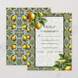 Invitation Carrelage méditerranéen Capri jaune bleu citron RS