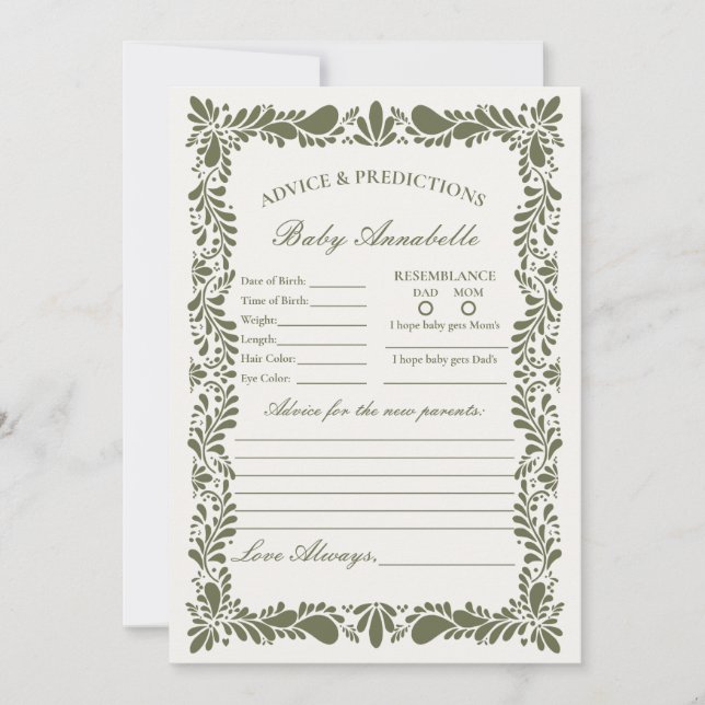 Invitation Carrelage Talavera vert Conseils espagnols pour ca (Devant)