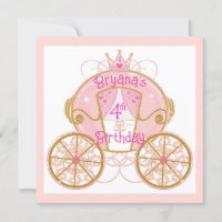 Carrosse de la Princesse Royale Rose et Or Fête d'