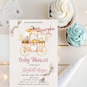 Invitation Carrosse de Pumpkin Chic et Élégant pour Baby Show