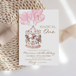 Invitation Carrousel de Cute Kid Unicorn Girly 1er anniversai<br><div class="desc">Magic Carousel 1er Anniversaire Invitation Ces invitations magnifiques présentent des licornes colorées,  magiques et divertissement. Invitation d'anniversaire Modèle est Anniversaires de enfants sont spéciaux,  et cet invitation peut l'aider à faire une fête d'anniversaire mémorable.</div>