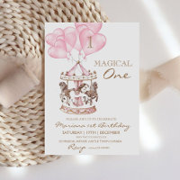 Carrousel de Cute Kid Unicorn Girly 1er anniversai