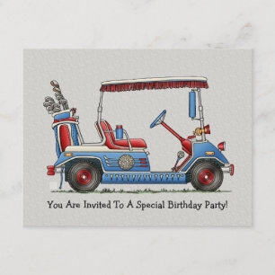 Invitation Cart de golf de Cute
