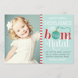 Invitation Cartão de Natal e Ano Novo Personalizado com Foto
