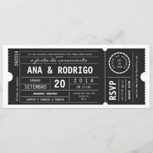 Invitation Cartaz convainc de casamento do teatro em preto