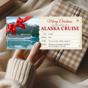 Invitation Carte-cadeau de révélation de croisière en Alaska