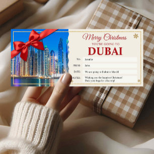 Invitation Carte-cadeau de voyage à Dubaï pour Noël