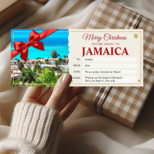 Invitation Carte-cadeau de voyage à la Jamaïque pour Noël