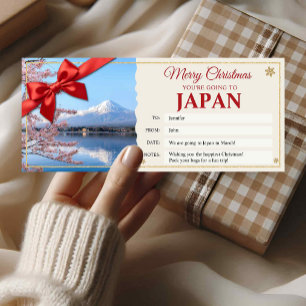 Invitation Carte-cadeau de voyage au Japon pour Noël