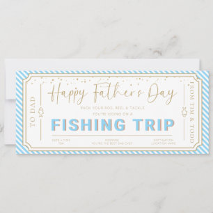 Invitation Carte-cadeau de voyage de pêche pour la fête des p