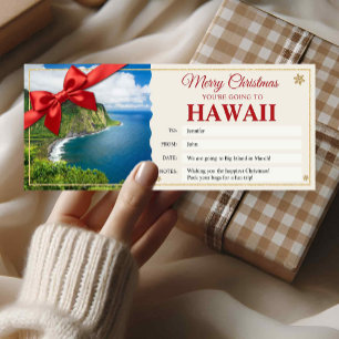 Invitation Carte-cadeau de voyage sur Big Island Hawaii pour
