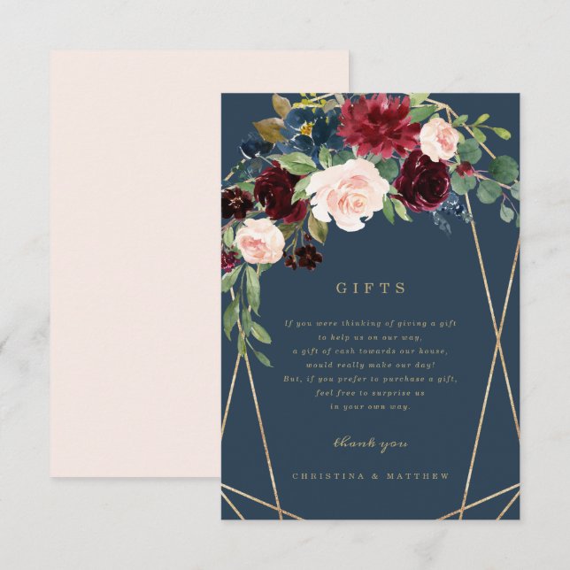 Invitation Carte-cadeau d'élégance automnale géométrique (Devant / Derrière)