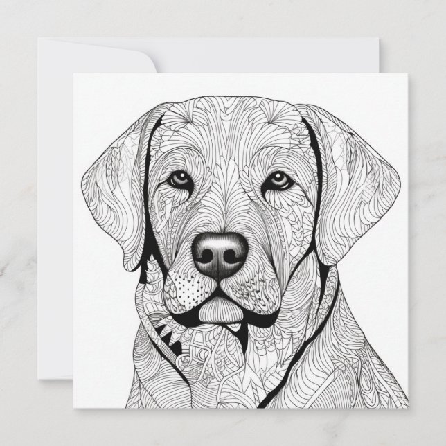 Invitation Carte-cadeau Labrador Retriever (Devant)