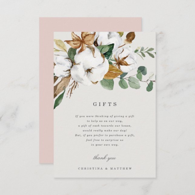 Invitation Carte-cadeau Magnolia (Devant / Derrière)