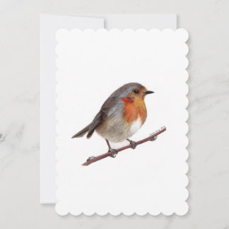 Invitation Carte-cadeau Robin Bird (Erithacus Rubecula)