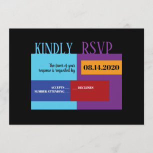 Invitation Carte- de réponse de bat mitzvah de barre de