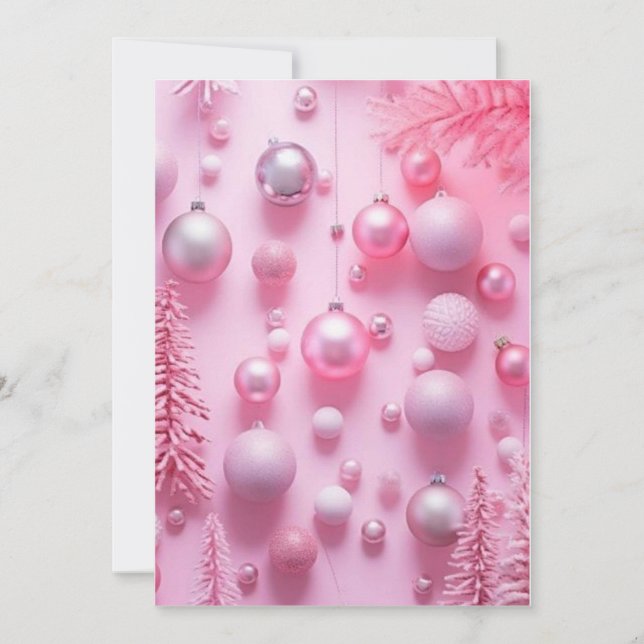 Invitation  "Carte de vacances plate Winter Wonderland" (Devant)