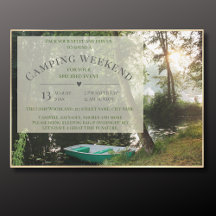 Invitation carte de week-end de camping