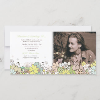 Invitation Carte photo de fête d'anniversaire 30e