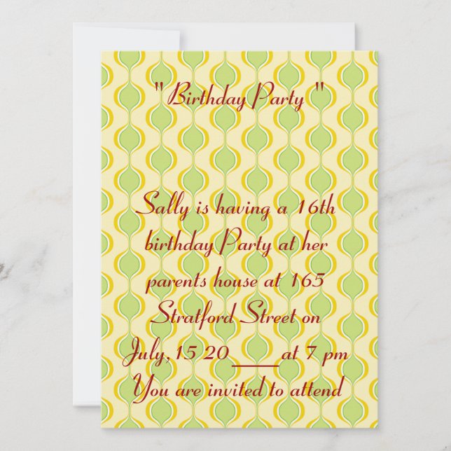 Invitation Carte photo du 16e anniversaire (Devant)