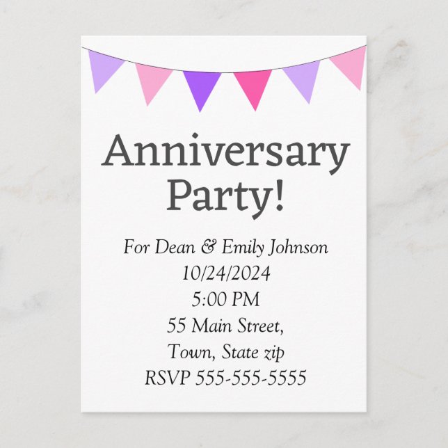 Invitation carte postale (Devant)