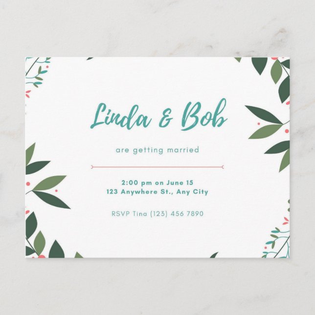 Invitation carte postale (Devant)