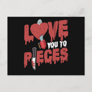 Invitation Carte Postale 10.Horreur Movie Vous Aimez Aux Pièces Chaîne Coeu