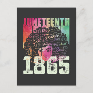 Invitation Carte Postale 1865 Liberté noire afro-américaine