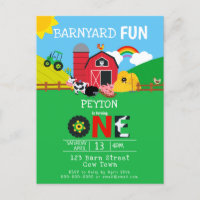 1er Anniversaire Animaux de ferme Barnyard Fun Kid