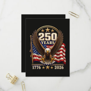 Invitation Carte Postale 250 Ans d'Amérique Anniversaire 250e