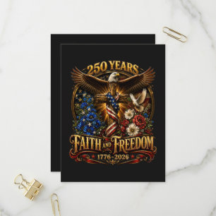 Invitation Carte Postale 250 Ans De Foi Et De Liberté Amérique
