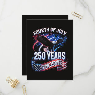 Invitation Carte Postale 250e anniversaire États-Unis 1776-2026 Patriotique