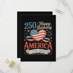 Invitation Carte Postale 250e anniversaire États-Unis 250 ans