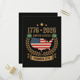 Invitation Carte Postale 250e anniversaire États-Unis d'Amérique 250 USA