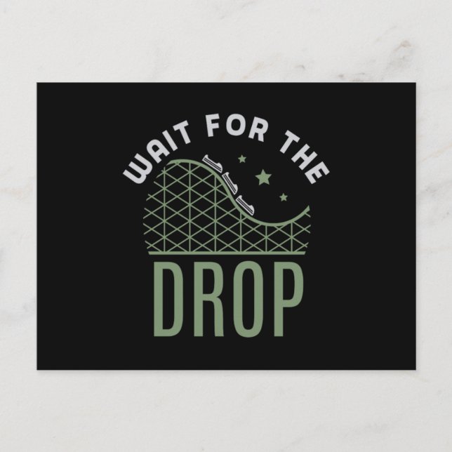 Invitation Carte Postale 27. Roller coaster Wait For the Drop (Devant)