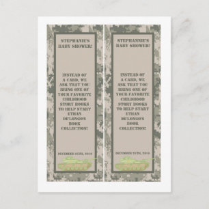 Invitation Carte Postale 2 marque-pages d'ACU Camoflauge Digital Camo