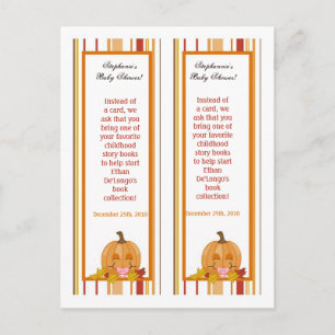 Invitation Carte Postale 2 marque-pages d'automne d'automne de bébé de