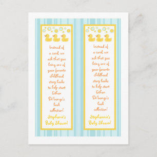 Invitation Carte Postale 2 Marques de livre Boules en caoutchouc Ducky