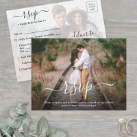 2 Photo Mariage RSVP Repas Choix Chanson Demande