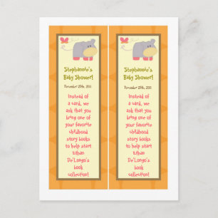 Invitation Carte Postale 2 points de livre Tropical Punch Girl Jungle Eleph