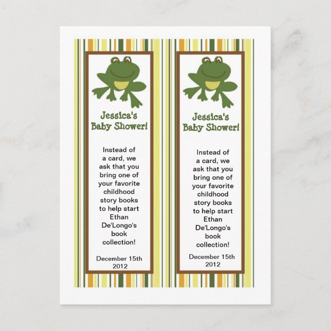 Invitation Carte Postale 2 Signet Jungle Babies Animaux (Devant)